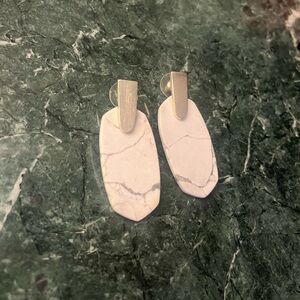 Kendra Scott Aragon White Howlite Marble Earrings